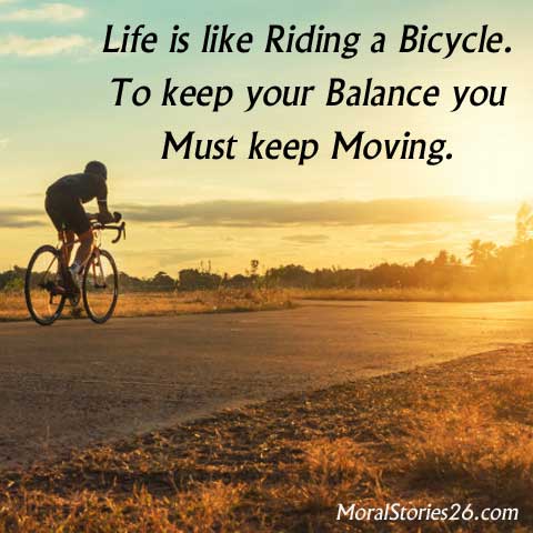 زندگی مانند دوچرخه سواری است - نقل قول انیشتین